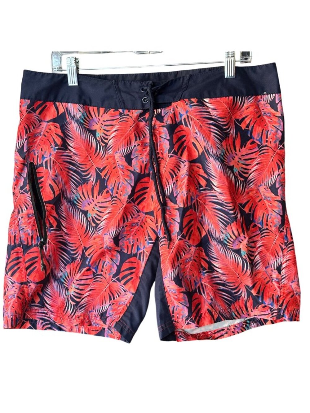 Ocean Pacific  Size L Mens Red & Blue Floral Board Shorts With Side Pocket -